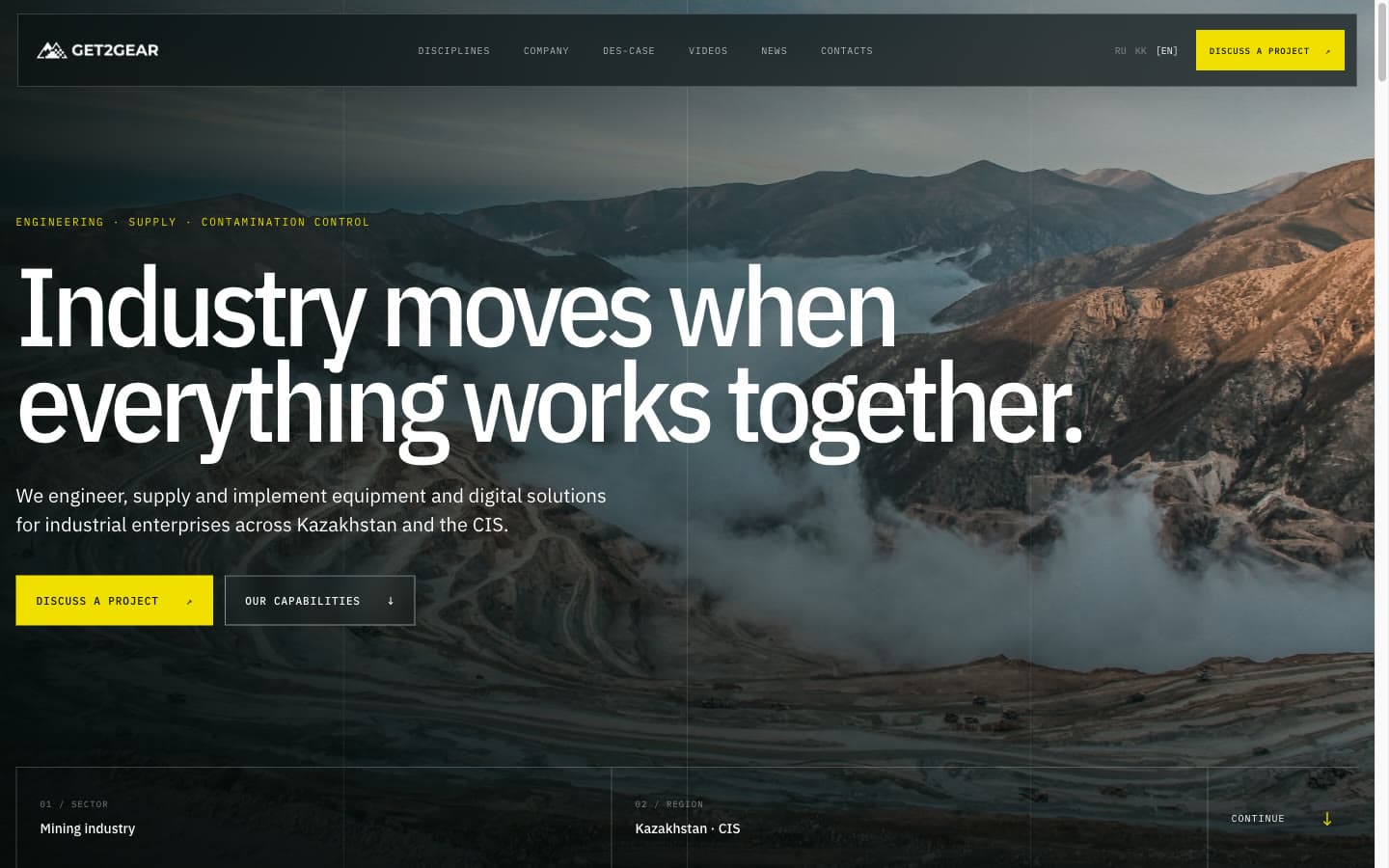 Home page, English version