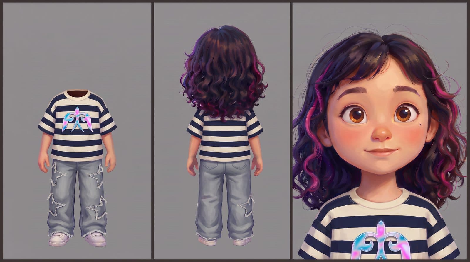 Character sheet: Ailin, age 6