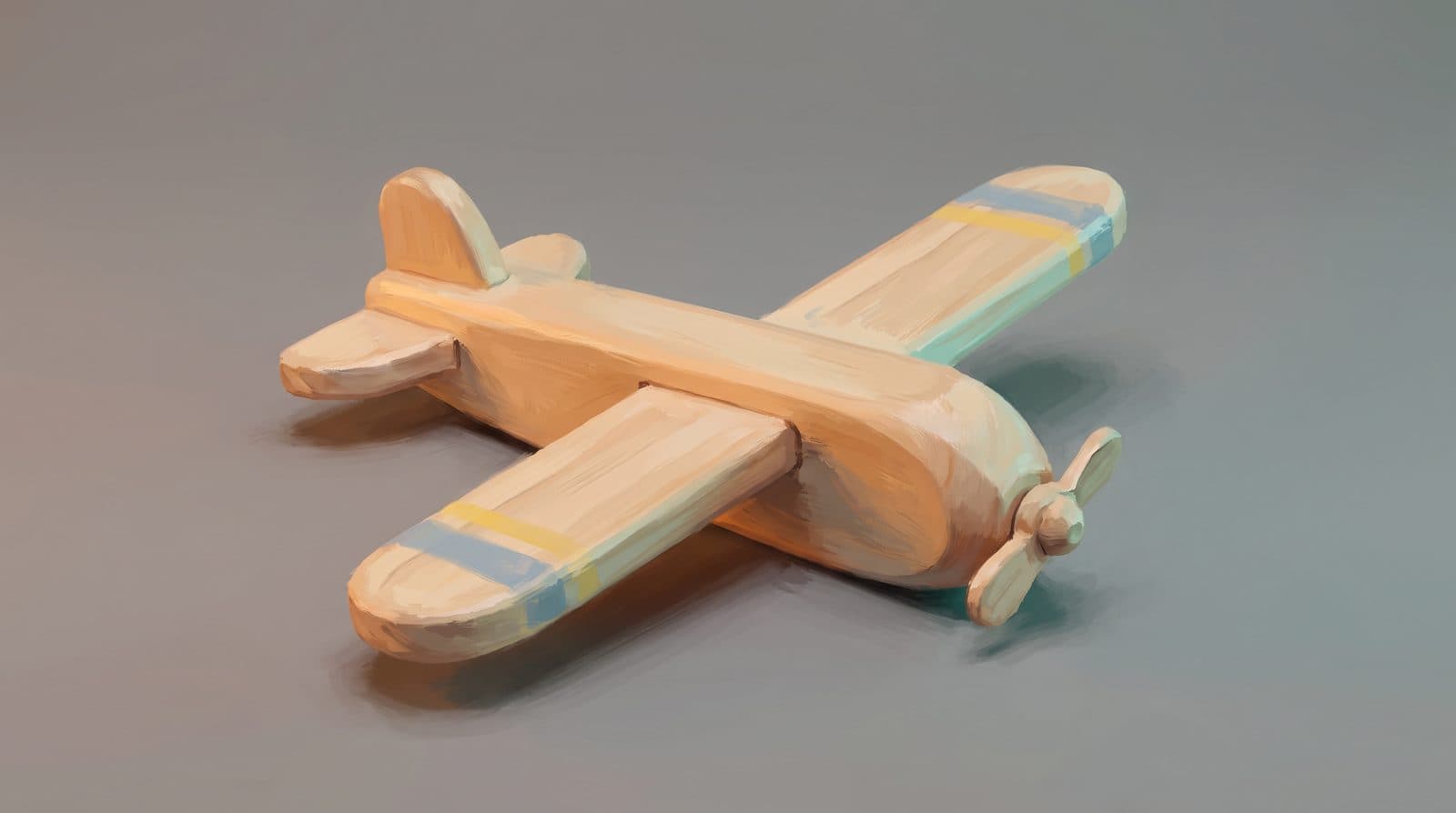 The wooden airplane — the film's central image