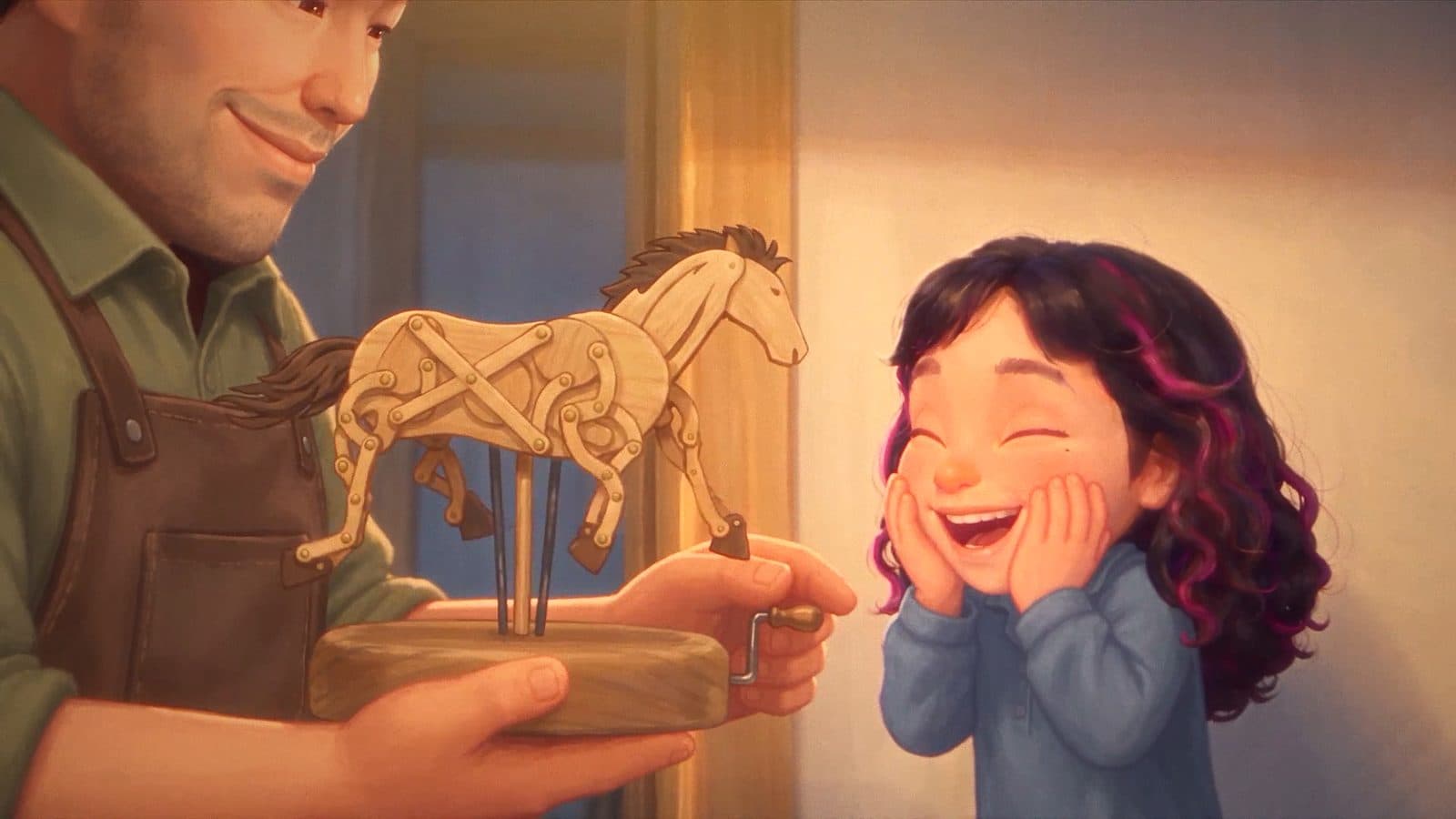 Ailin with the wooden horse